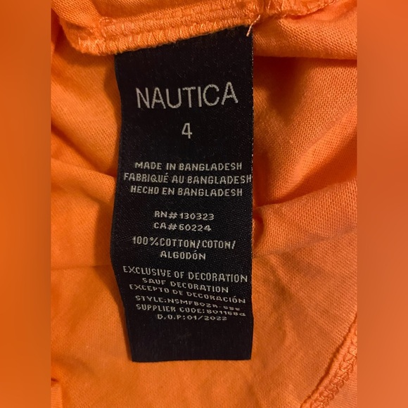 Nautica Little Girls V Neck T Shirt, 4 - Picture 5 of 5